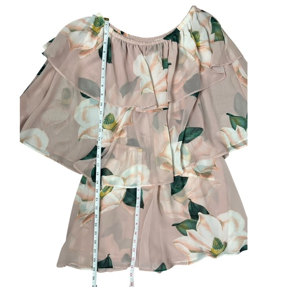 Show Me Your MuMu Blush Floral Off-Shoulder Romper - Picture 12 of 14
